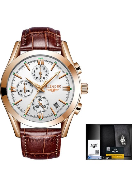 Altın Beyaz L Lıge Moda Tarihi Kuvars Erkek Saatler Top Marka Lüks Erkek Saat Chronograph Spor Erkek Kol Saati Erkekler Için Relogio Masculino (Yurt Dışından)