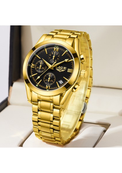 Altın Beyaz L Lıge Moda Tarihi Kuvars Erkek Saatler Top Marka Lüks Erkek Saat Chronograph Spor Erkek Kol Saati Erkekler Için Relogio Masculino (Yurt Dışından) fiyatları