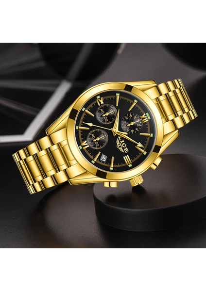 Altın Beyaz L Lıge Moda Tarihi Kuvars Erkek Saatler Top Marka Lüks Erkek Saat Chronograph Spor Erkek Kol Saati Erkekler Için Relogio Masculino (Yurt Dışından) fırsatları