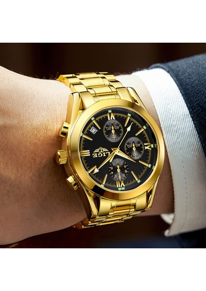 Altın Beyaz L Lıge Moda Tarihi Kuvars Erkek Saatler Top Marka Lüks Erkek Saat Chronograph Spor Erkek Kol Saati Erkekler Için Relogio Masculino (Yurt Dışından) indirimleri