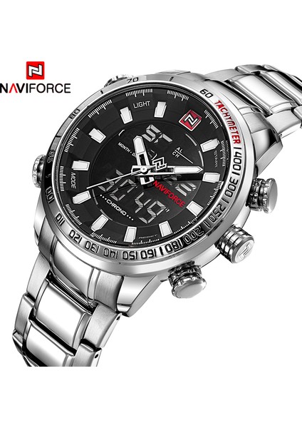 Bbw-Box Erkek Saatler Lüks Moda Spor Izle Navıforce Marka Erkekler Kuvars Analog Dijital Saat Erkek Su Geçirmez Paslanmaz Çelik Saatler (Yurt Dışından)