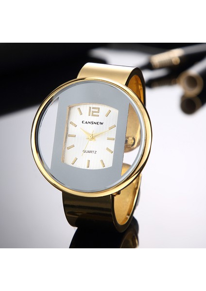 Altın Gri Yeni Moda Kadın Bilezik Izle Lüks Marka Gümüş Altın Kuvars Kol Saati Saat Bayanlar Elbise Relógio Montre Femme Reloj Mujer (Yurt Dışından)