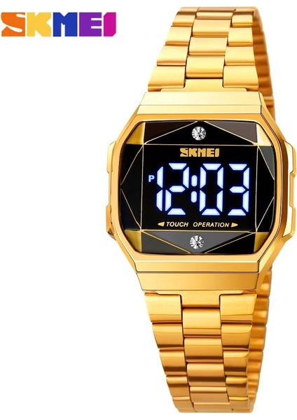 Altın Kutu Skmeı Küçük Ince Dokunmatik Ekran Kare Dijital Saat Kadınlar Yüksek Kalite Lüks Bilezik Izle Su Geçirmez Bayanlar Kol Saati (Yurt Dışından) fiyatları