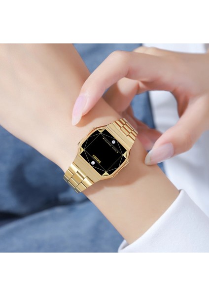 Altın Kutu Skmeı Küçük Ince Dokunmatik Ekran Kare Dijital Saat Kadınlar Yüksek Kalite Lüks Bilezik Izle Su Geçirmez Bayanlar Kol Saati (Yurt Dışından) fırsatları