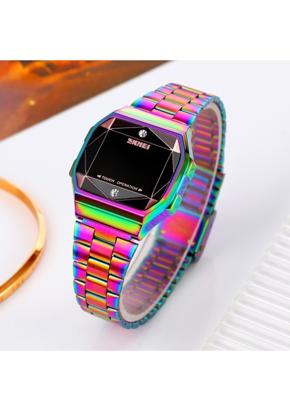 Altın Kutu Skmeı Küçük Ince Dokunmatik Ekran Kare Dijital Saat Kadınlar Yüksek Kalite Lüks Bilezik Izle Su Geçirmez Bayanlar Kol Saati (Yurt Dışından) indirimleri