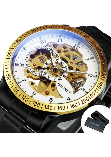 Bo Altın Beyaz 2021 Yeni Kazanan Lüks Spor Saat Otomatik Izle Saatler Askeri Erkekler Mekanik Kol Saatleri Relogio Montre Marka (Yurt Dışından)