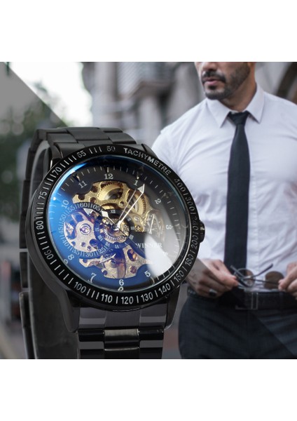 Bo Altın Beyaz 2021 Yeni Kazanan Lüks Spor Saat Otomatik Izle Saatler Askeri Erkekler Mekanik Kol Saatleri Relogio Montre Marka (Yurt Dışından) indirimleri