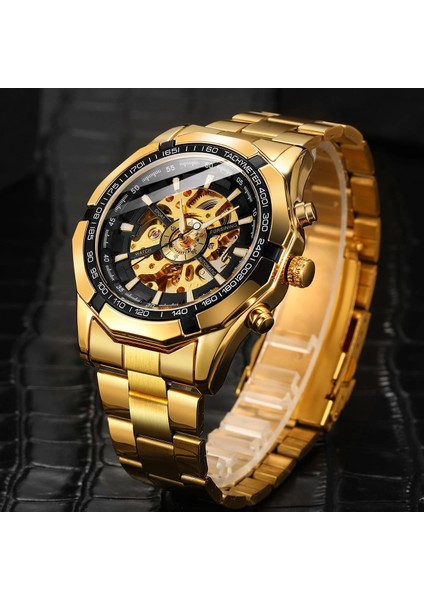 Gül Altın Forsining Erkekler Izle Hollow Iş Otomatik Mekanik Saatler Su Geçirmez Aydınlık Kazanan Erkek Kol Saati Relogio Masculino F (Yurt Dışından) modelleri