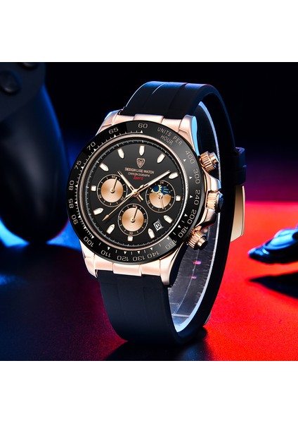 Rose 2022 En Iyi Lıge Marka Lüks Erkek Saatler Moda Iş Su Geçirmez Kuvars Izle Erkekler Için Günlük Spor Chronograph Montre Homme (Yurt Dışından)