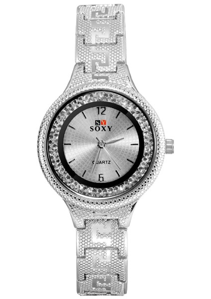 Gümüş Soxy Lüks Izle Kadınlar Taklidi Saatler Moda Altın Bilezik Saatler Bayanlar Izle Saat Reloj Mujer Relogio Feminino (Yurt Dışından)