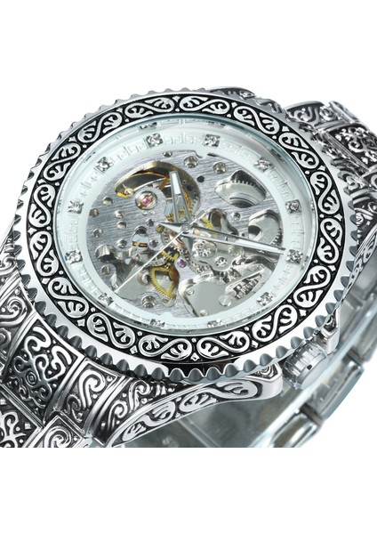 Bo Gümüş Beyaz Kazanan Gümüş Izle Erkekler Lüks Saatler Erkek 2020 Otomatik Kol Saati Çelik Kayış Kraliyet Gravür Saatler Часы Мужские (Yurt Dışından) fiyatları