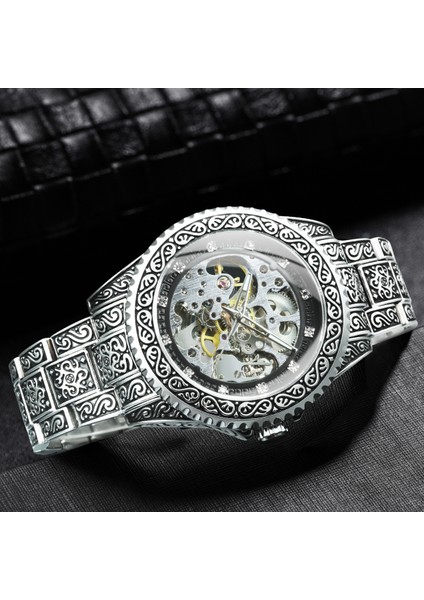 Bo Gümüş Beyaz Kazanan Gümüş Izle Erkekler Lüks Saatler Erkek 2020 Otomatik Kol Saati Çelik Kayış Kraliyet Gravür Saatler Часы Мужские (Yurt Dışından) indirimleri