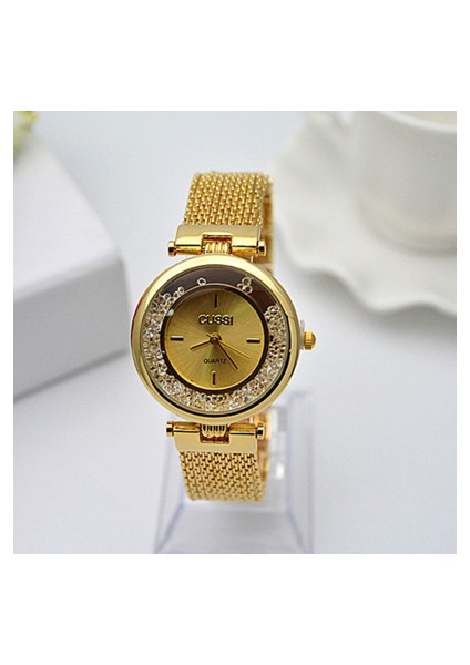 Altın Cussı Üst Marka Lüks Altın Bilek Saatler Elmas Taklidi Bilezik Izle Kadın Saatler Moda Kadın Saatler Saat Relojes (Yurt Dışından)