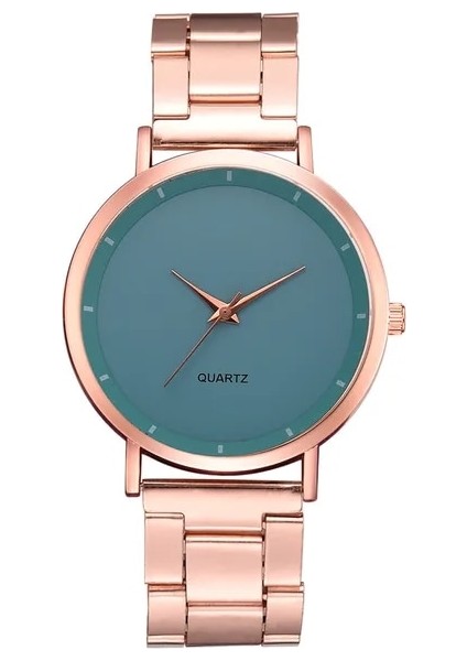 Yeşil Kadın Izle Moda Gül Altın Bilezik Saatler Basit Paslanmaz Çelik Bayanlar Izle Kadın Saat Relogio Feminino Zegarek Damski (Yurt Dışından)