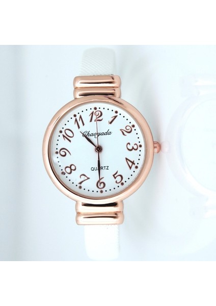Gül Altın Beyaz Dropshipping Moda Izle Kadın Saat Kadın Bilezik Izle Bayan Kuvars Kol Saati Bileklik Kol Saati Relogio Feminino D13 (Yurt Dışından)