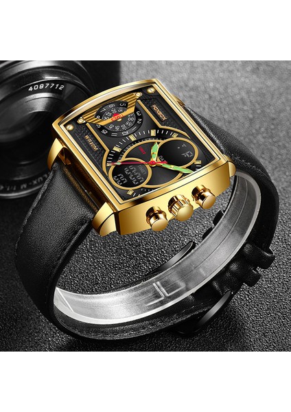 Gümüş Beyaz L Relogio Masculino Lüks Saatler Erkekler Kare Dijital Spor Yaratıcı Saat Adam Izle Su Geçirmez Kuvars Kol Saati Erkekler Montre Homme (Yurt Dışından)