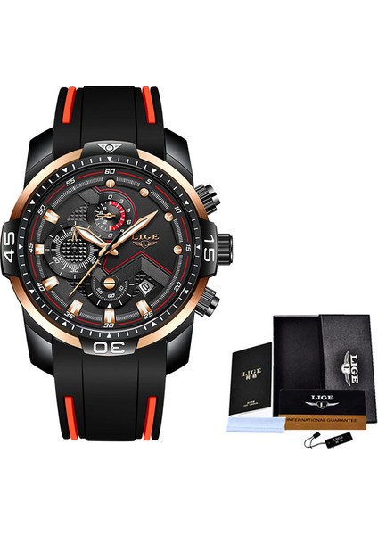 Blakc Gül Altın Relogio Masculino Lıge Erkek Saatler Top Marka Lüks Askeri Spor Izle Erkekler Su Geçirmez Aydınlık Kol Saati Analog Kuvars Izle (Yurt Dışından)