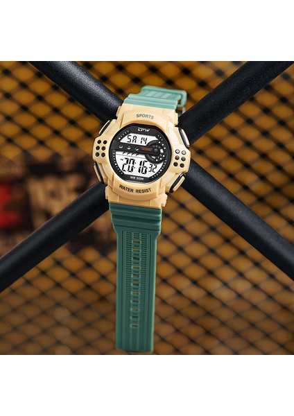 Beyaz Basit Taktik Saat 5ATM Suya Dayanıklı 51MM Büyük Kadran Modaya Uygun Spor Tarzı (Yurt Dışından) indirimleri