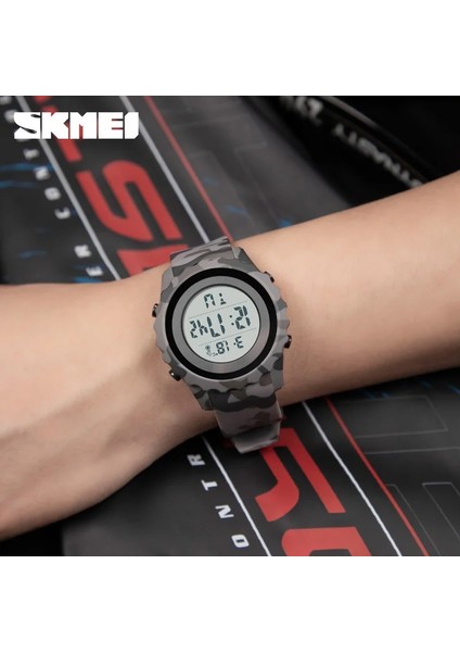Yeşil Beyaz Üst Erkekler Izle Vücut Sıcaklığı Elektronik Saatler Moda Dijital Spor Kol Saati Adam Orijinal Askeri Skmeı Saat Saat (Yurt Dışından)