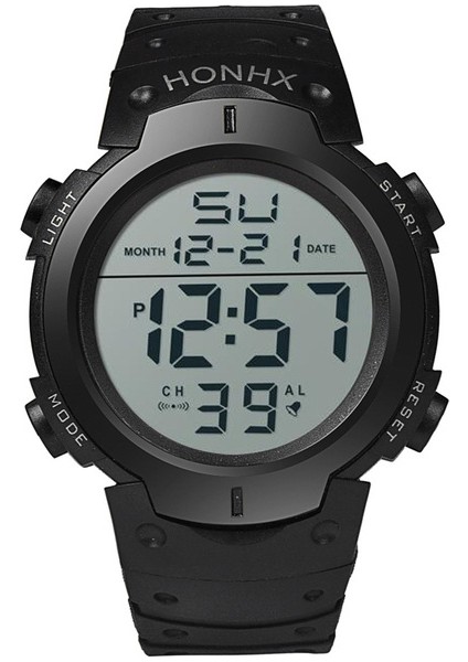 D Erkek Spor Rahat LED Saatler Erkekler Dijital Saat Çok Fonksiyonlu Kauçuk Adam Spor Ordu Askeri Elektronik Saat Reloj Hombre (Yurt Dışından)