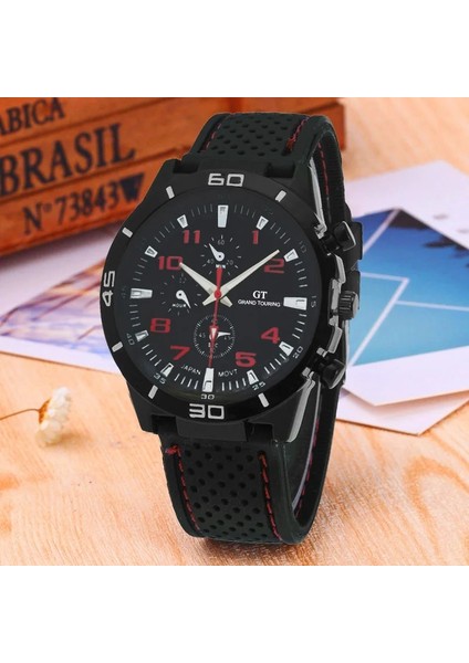 Beyaz Silikon Spor Araba Izle Moda Askeri Su Geçirmez Saatler Spor Analog Erkek Kuvars Izle Saat Saat Relogio Masculino (Yurt Dışından)