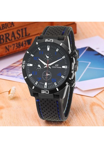 Beyaz Silikon Spor Araba Izle Moda Askeri Su Geçirmez Saatler Spor Analog Erkek Kuvars Izle Saat Saat Relogio Masculino (Yurt Dışından)