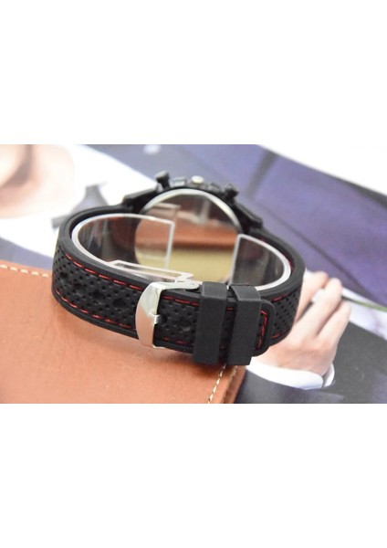 Beyaz Silikon Spor Araba Izle Moda Askeri Su Geçirmez Saatler Spor Analog Erkek Kuvars Izle Saat Saat Relogio Masculino (Yurt Dışından)