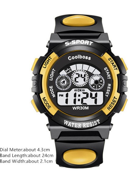 Sarı 2 Erkek Askeri Ordu Saati Spor LED Elektronik Saat Erkekler Için Spor Çalar Saat Çok Fonksiyonlu Kol Saati Saat Montre Homme (Yurt Dışından)
