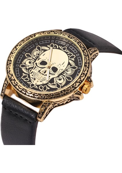 Kaplan Derisi Büyük Boy Lüks Iş Retro Erkek Klasik Paslanmaz Çelik Altın Erkek Saat Moda Günlük Spor Kuvars Erkek Saat Relojes (Yurt Dışından) fiyatları