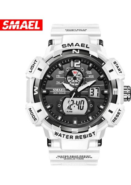 Kırmızı Samel En Lüks Marka Askeri Erkek Saatler Su Geçirmez Spor Kol Saati LED Kuvars Saat Erkek Izle 8045 Relogio Masculino (Yurt Dışından) fırsatları