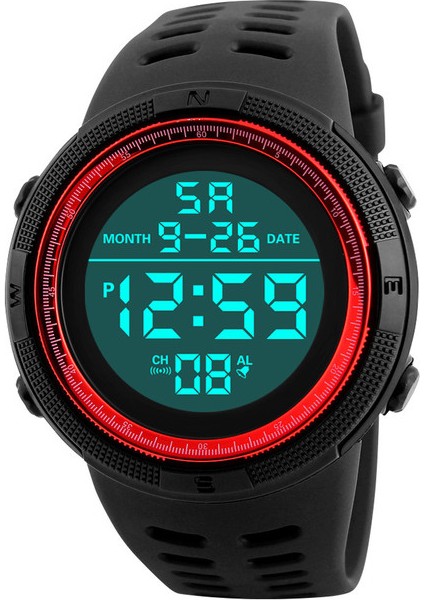 A-Kırmızı Dijital Erkek Izle Askeri Spor Kol Saati Çok Fonksiyonlu Su Geçirmez Spor Saatler Çocuklar Öğrenci Elektronik Saat Erkekler Için Hediyeler (Yurt Dışından)