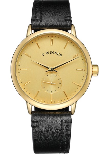 Stil 4 Yeni Kazanan Izle Ultra Ince Iş Saatleri Erkekler Lüks Mekanik Bilek Kol Saati Elbise Siyah Deri Erkek Saat Hediye (Yurt Dışından)