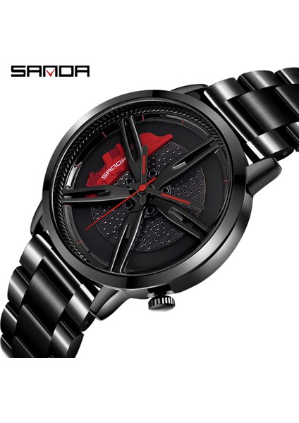 Çelik Siyah Sanda Erkek Çarkı Izle Klasik Moda Su Geçirmez Spor Izle Erkek Kuvars Paslanmaz Jant Hub Kuvars Izle Relogio Masculino (Yurt Dışından) fiyatları