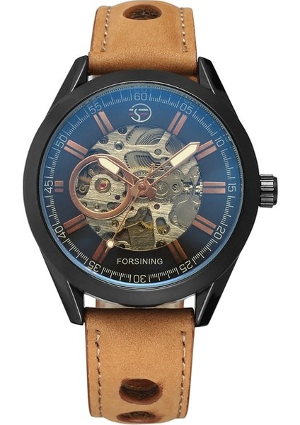 11 Forsınıng Mekanik Saat Içi Boş Çift Tırnak Terazisi Mekanik Saat Eğlence Tek Halkalı Kemer Izle Çeşitli Renkler (Yurt Dışından)