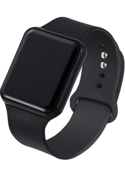 Siyah Siyah Erkek Spor LED Dijital Saat Erkek Kadın Silikon Elektronik Kol Saati Askeri Saat Relogio Dijital Masculino Montre Homme (Yurt Dışından)