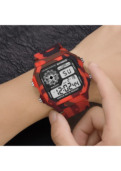 Mavi Dijital Saat Erkekler Synoke Spor Saatler Erkekler Için Naylon Kayış Su Geçirmez Çalar Saat Çok Fonksiyonlu Kol Saati Relogio Masculino (Yurt Dışından) fırsatları