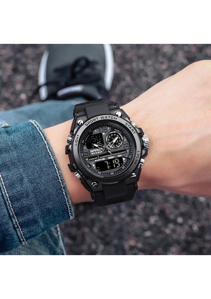 6008 Siyah Gümüş Üst Marka Lüks Erkek Spor Izle Dijital LED Elektronik G Tarzı Kuvars Saatı Su Geçirmez Yüzme Şok Askeri Spor (Yurt Dışından) indirimleri