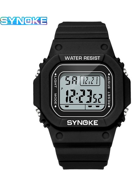 3bar Şeffaf C Synoke Çok Fonksiyonlu Dijital Spor Izle Erkekler Kare Kronometre Erkek Kol Saatleri Moda Retro Erkek Saatler Reloj Hombre 1628 (Yurt Dışından)