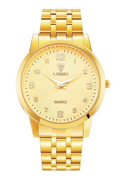 Adam Için Altın Lıebıg Lüks Altın Kuvars Kol Saati Kadınlar Için Moda Paslanmaz Çelik Bilezik Saatler Kadın Bayanlar Saat Relogio Feminino (Yurt Dışından)