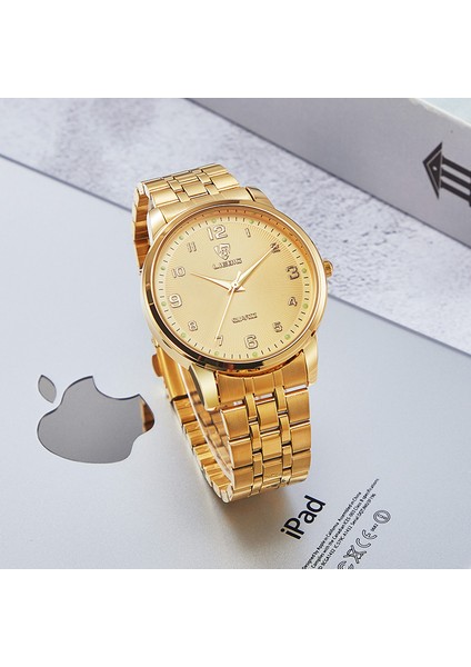 Adam Için Altın Lıebıg Lüks Altın Kuvars Kol Saati Kadınlar Için Moda Paslanmaz Çelik Bilezik Saatler Kadın Bayanlar Saat Relogio Feminino (Yurt Dışından) fırsatları