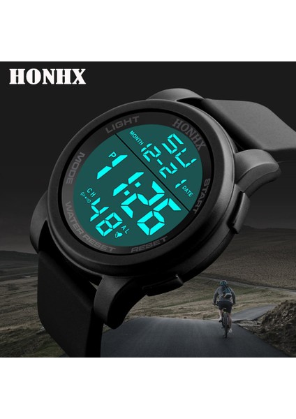 Yeşil Erkekler Açık Izle Lüks Analog Dijital Askeri Spor LED Su Geçirmez Kol Saati Koşu Elektronik Sadelik Yuvarlak Saat (Yurt Dışından)