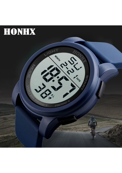 Yeşil Erkekler Açık Izle Lüks Analog Dijital Askeri Spor LED Su Geçirmez Kol Saati Koşu Elektronik Sadelik Yuvarlak Saat (Yurt Dışından)