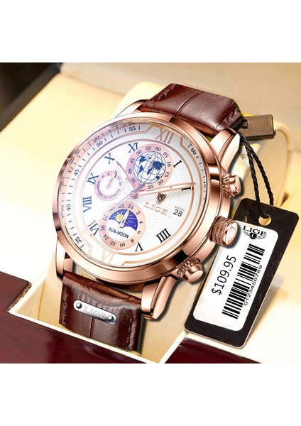 Rose Glod Siyah Lıge 2022 Yeni Moda Tarihi Kuvars Erkek Saatler Üst Marka Lüks Erkek Saat Chronograph Spor Erkek Kol Saati Relogio Masculino (Yurt Dışından) fiyatları