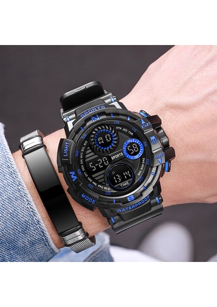 02 Moda Askeri Dijital Saat Erkek Spor Için Su Geçirmez Açık Kronograf El Saati G Elektronik Şok Yaratıcı Kol Saati (Yurt Dışından) modelleri
