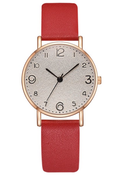 Kırmızı 5 Adet Set Izle Kadınlar Için Lüks Deri Analog Bayanlar Kuvars Kol Saati Üst Stil Moda Bilezik Saat Seti Relogio Feminino (Yurt Dışından)