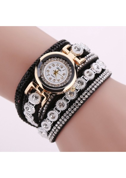 Siyah 2021 Üst Marka Lüks Yapay Elmas Bilezik Izle Kadın Saatler Bayanlar Kol Saati Relogio Feminino Reloj Mujer Montre Femme Saat (Yurt Dışından)