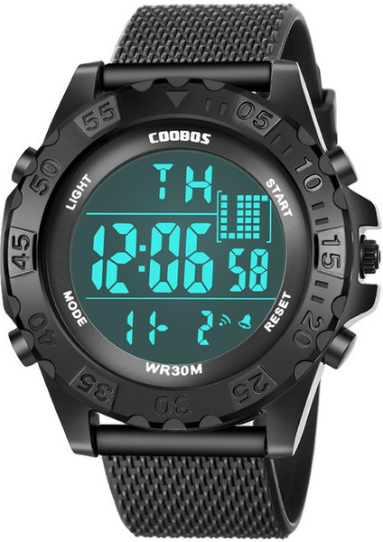 Black-01 Açık Spor Izle 30 M Su Geçirmez Dijital Izle Erkekler Moda LED Işık Kronometre Bilek Izle Askeri Erkek Saat Reloj Hombre (Yurt Dışından)