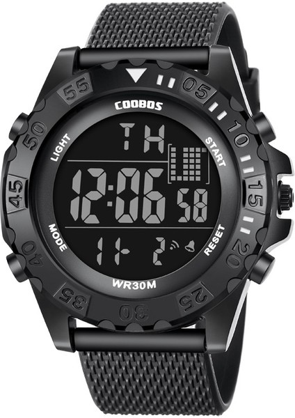 Black-01 Açık Spor Izle 30 M Su Geçirmez Dijital Izle Erkekler Moda LED Işık Kronometre Bilek Izle Askeri Erkek Saat Reloj Hombre (Yurt Dışından) fiyatları