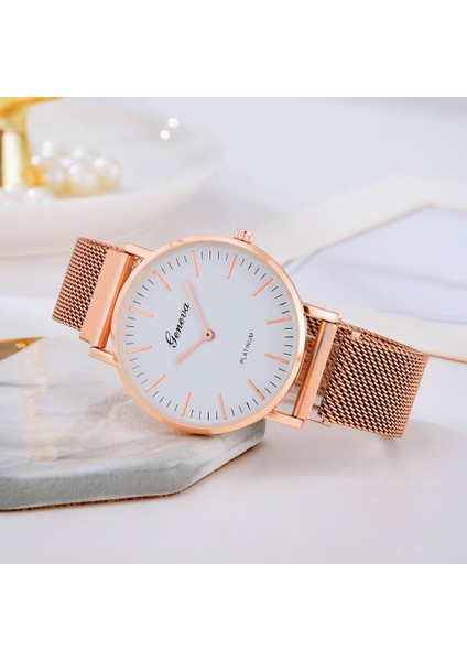 Gümüş Lüks Numara Arama Manyetik Bilezik Saatler Kadın Gül Altın Paslanmaz Çelik Kemer Elbise Kuvars Izle Relogio Feminino (Yurt Dışından) fırsatları