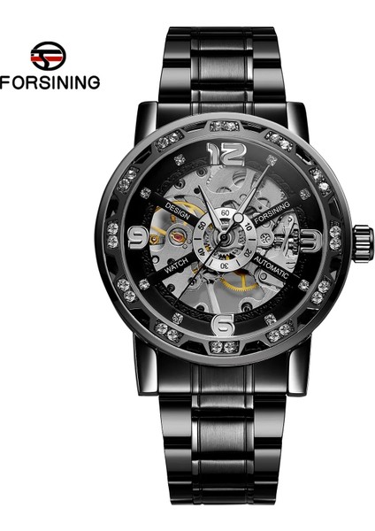 07 Forsınıng Avrupa ve Amerikan Basit Rüzgar Aydınlık Mekanik Saat Içi Boş Yuvarlak Siyah Çelik Şerit Izle Erkek Mekanik Saat (Yurt Dışından) modelleri